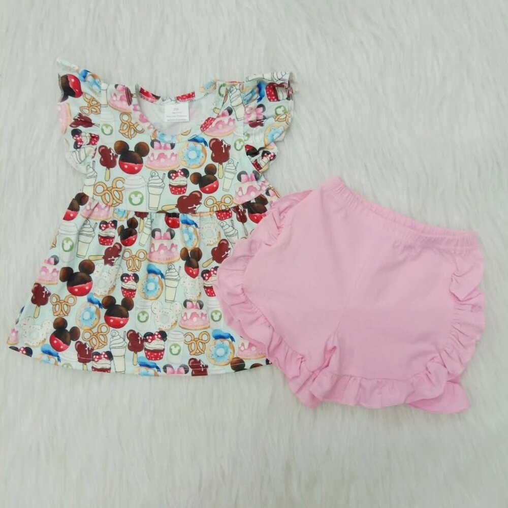 2T Girls Minnie Mouse Short Outfit